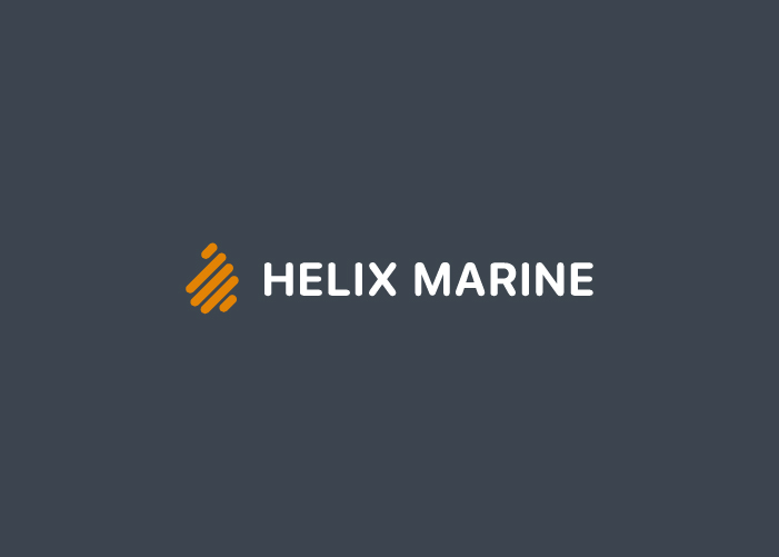 Logo Helix Marine sobre fondo oscuro para el servicio de Seguro de Transporte de Mercancías.